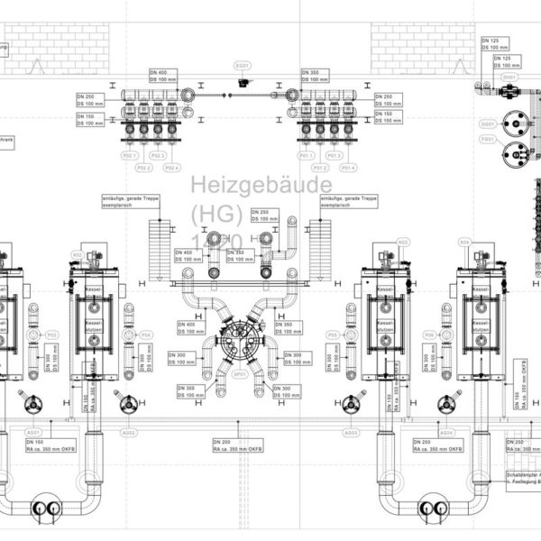 Muster-Planausschnitt Entwurf Kesselhaus